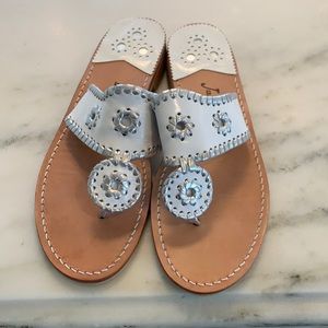 Jack Rogers sandals in white/silver